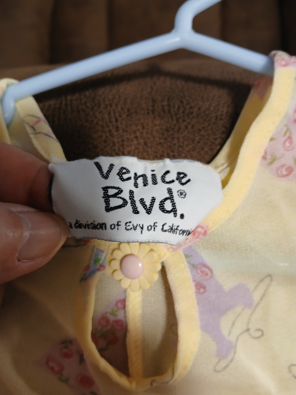 Venice Blvd. Vintage Girls' Yellow Floral Tank Top
